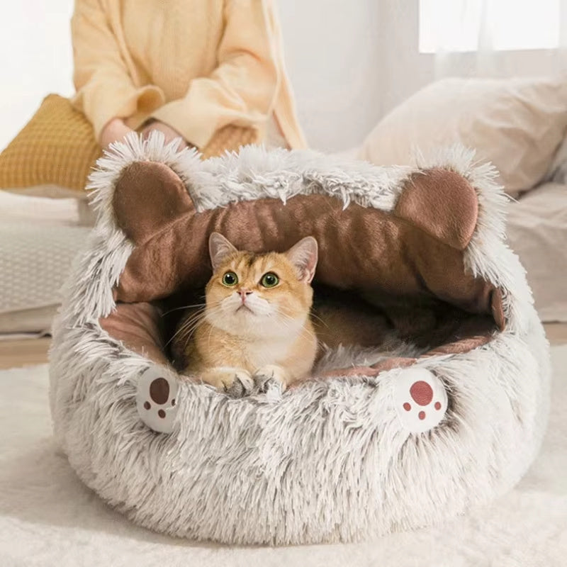 Winter New Long Plush Pet Bed Nest Kennel For Small Dog Cat